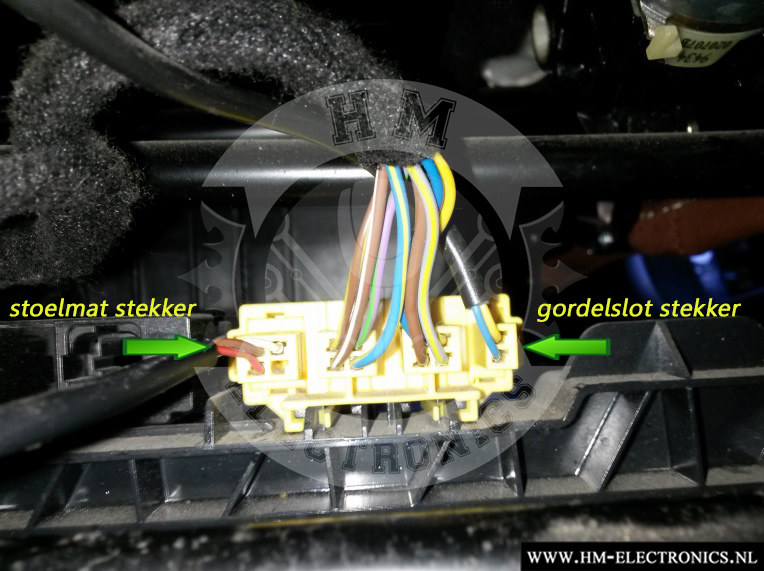 Mercedes C W204 2007-2015 Diagnostische Passagiersstoel Mat Sensor / Emulator - met pinnen