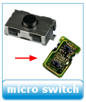 Micro switch - autosleutel printplaat drukknop